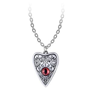 Alchemy Gothic Ouija Pendant Necklace – Red Cat’s Eye Keyhole | Deadstock | NWT